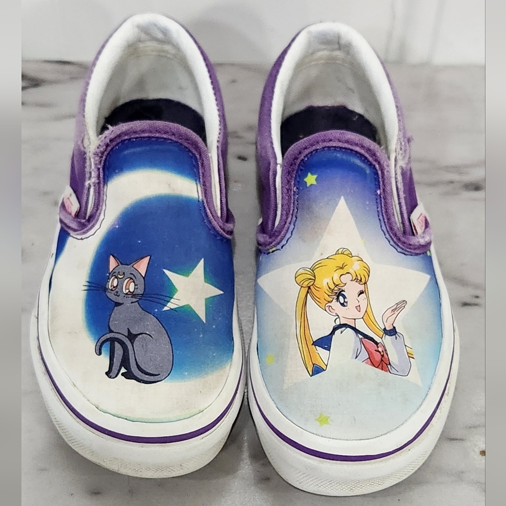 Vans x Pretty Guardians Sailor Moon slip on sneakers kids size 11.5